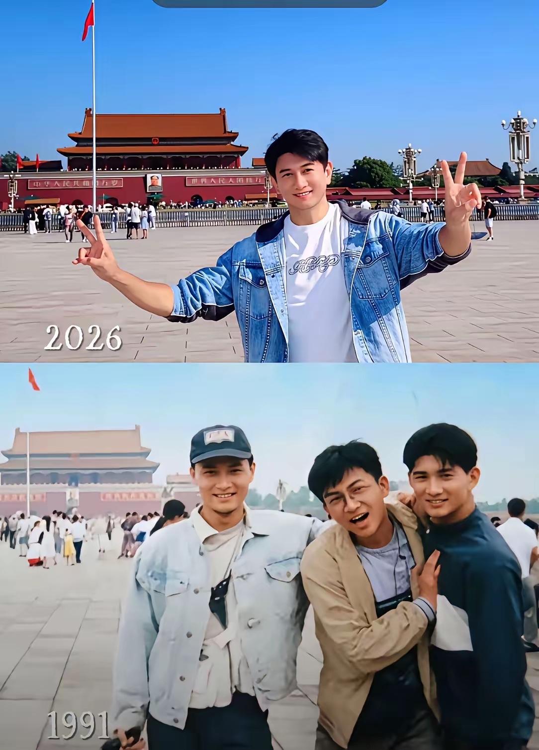 时隔35年，“小虎队”又来天安门了
不过这一次只来了霹雳虎吴奇隆
小霹雳虎能来说