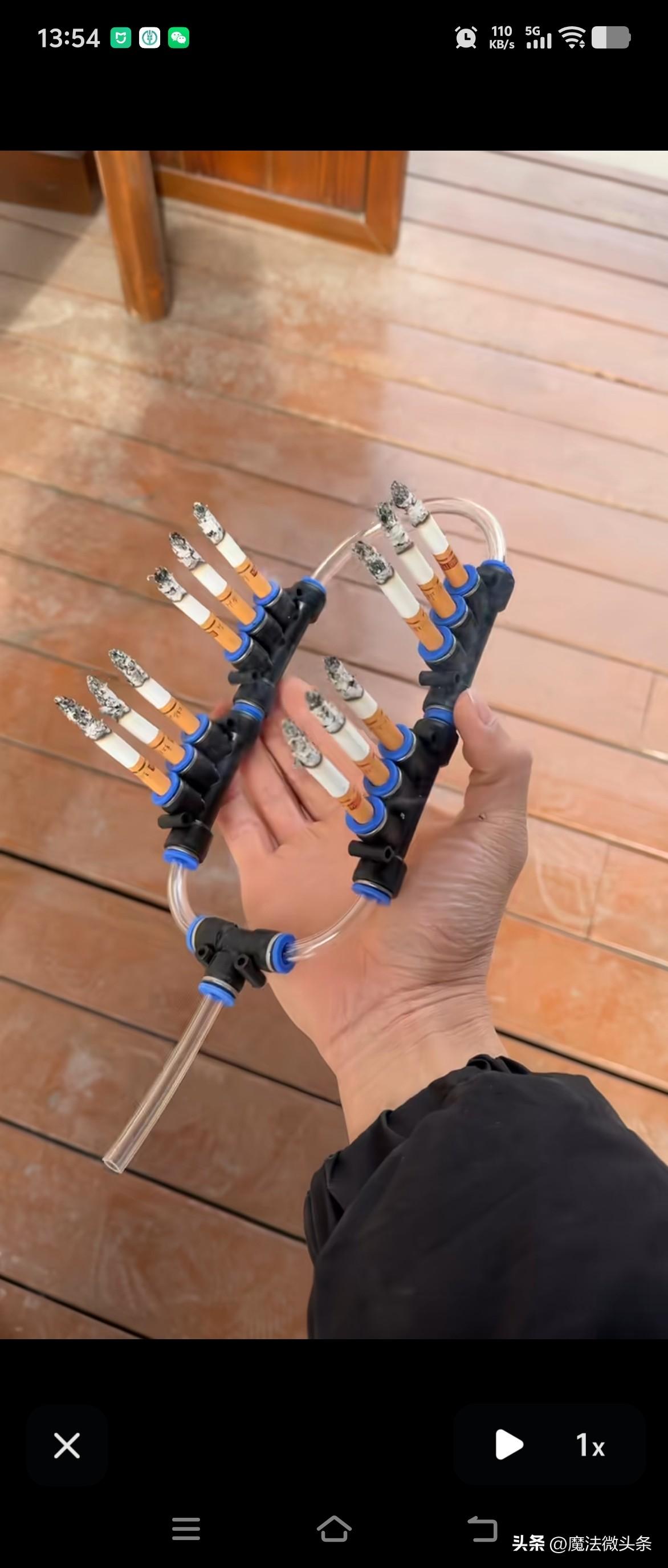 “神奇的指尖科技，带你领略未来科技的魅力！”🚀🔬💡单手指烟 烟烟自拍