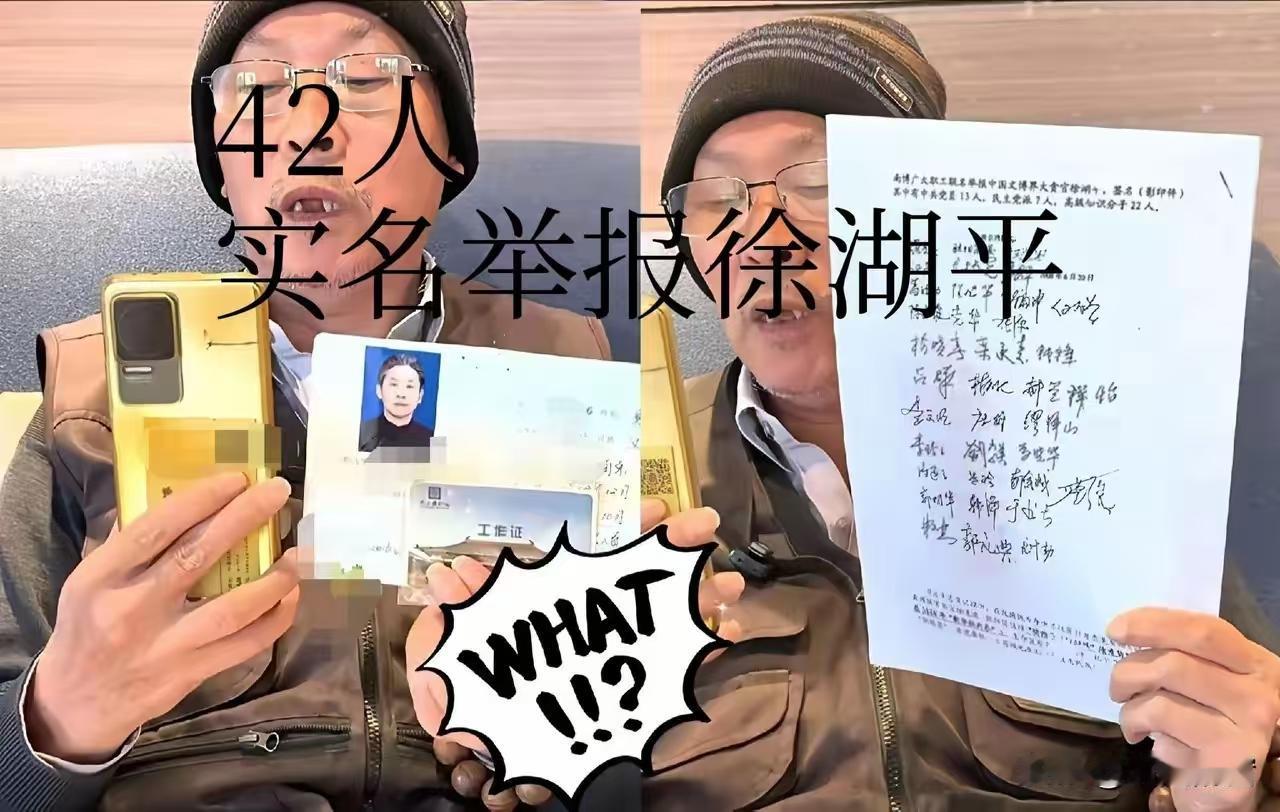 这事闹大了，徐湖平被42人联名举报，控诉他这个南博院前院长的恶行：把文物鉴定成赝