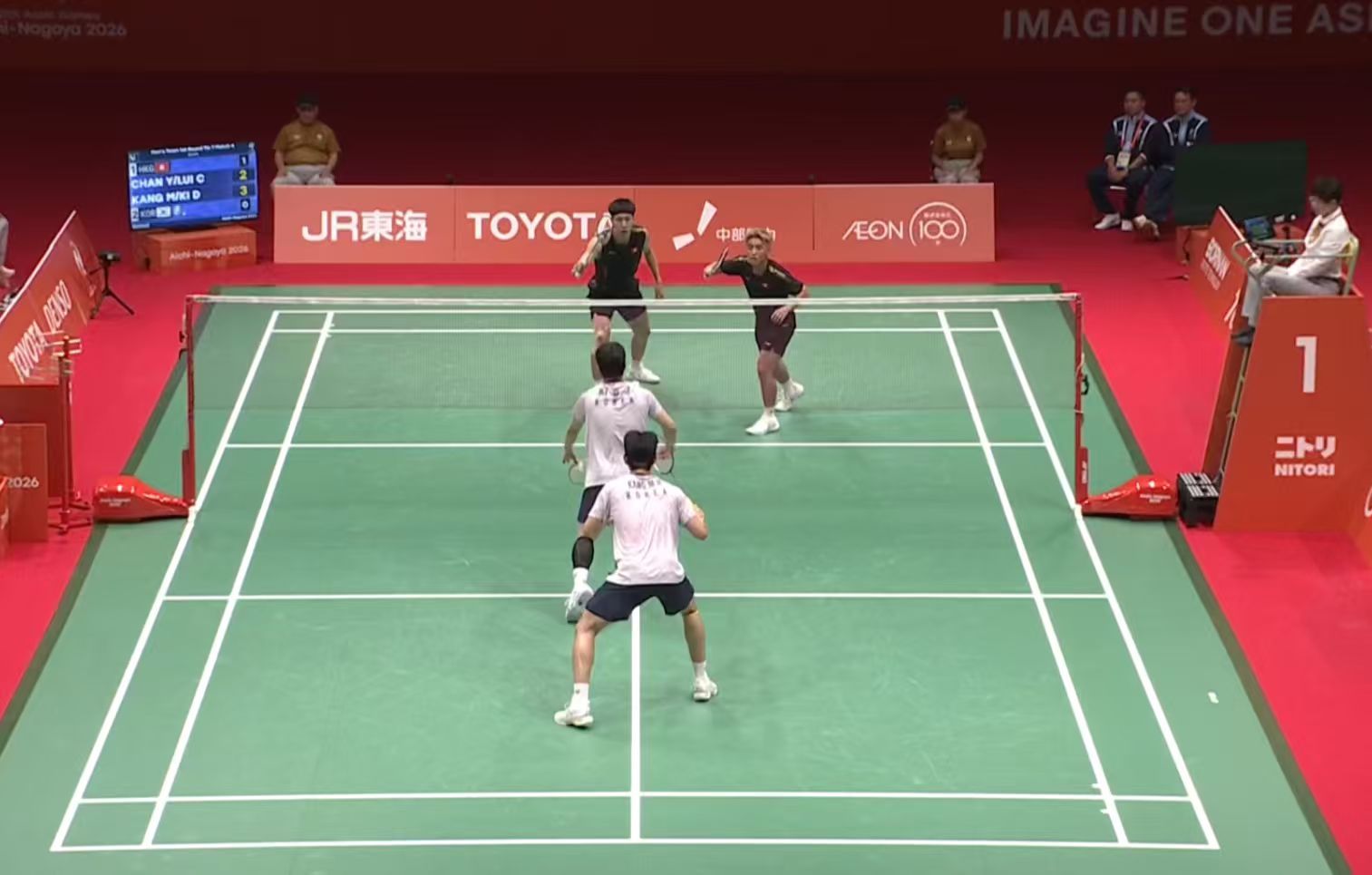2026年名古屋亚运会男团：中国香港🇭🇰 1-2 🇰🇷韩国陈延泽/吕俊玮