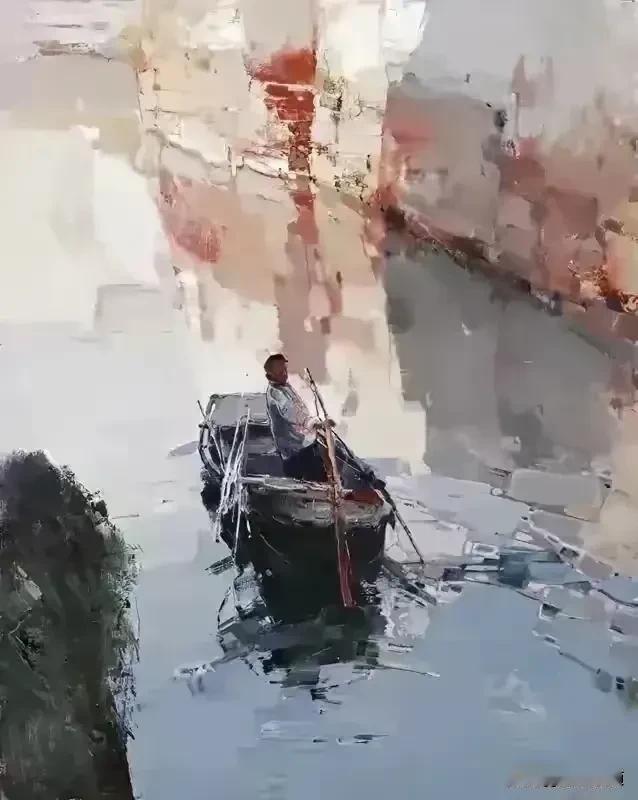 陈二夫的画作独具动人气韵。其落笔利落且遒劲，恰似剑客出锋，力道感十足。他对色彩之