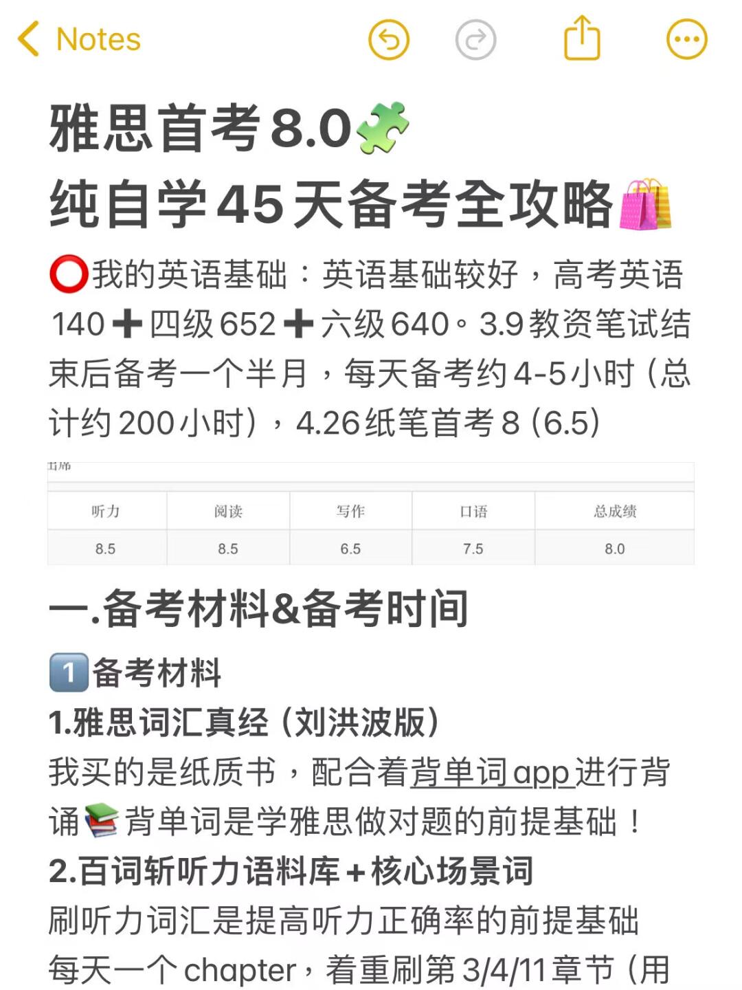 雅思首考8｜纯自学45天备考全攻略🧩