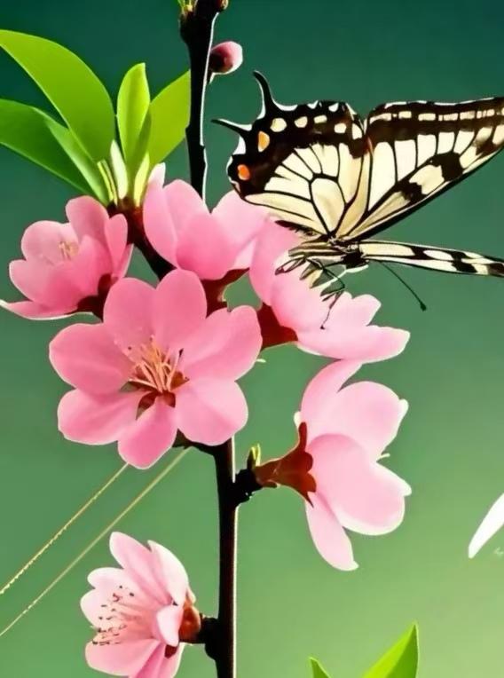 花香四溢，雀鳴蝶舞夏日情。