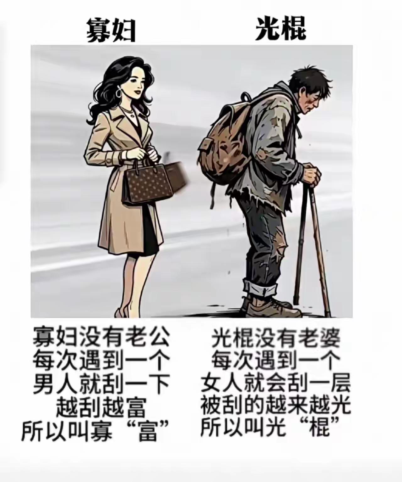 寡妇，光棍
