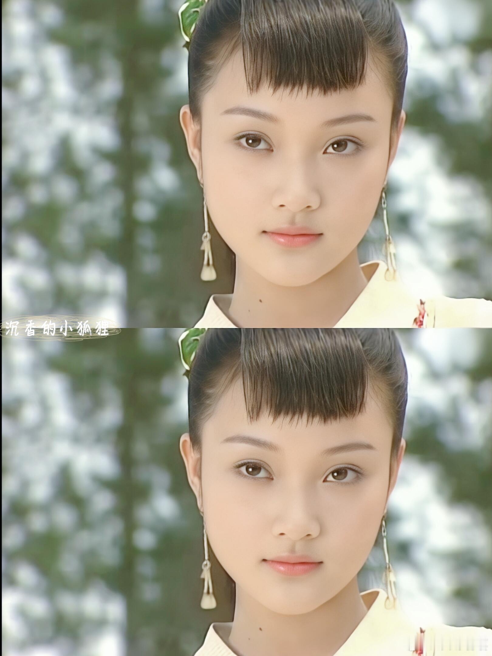我一直不懂这个刘海造型的审美，明明很可爱但是弄了个这么奇怪刘海，这造型全靠李小璐