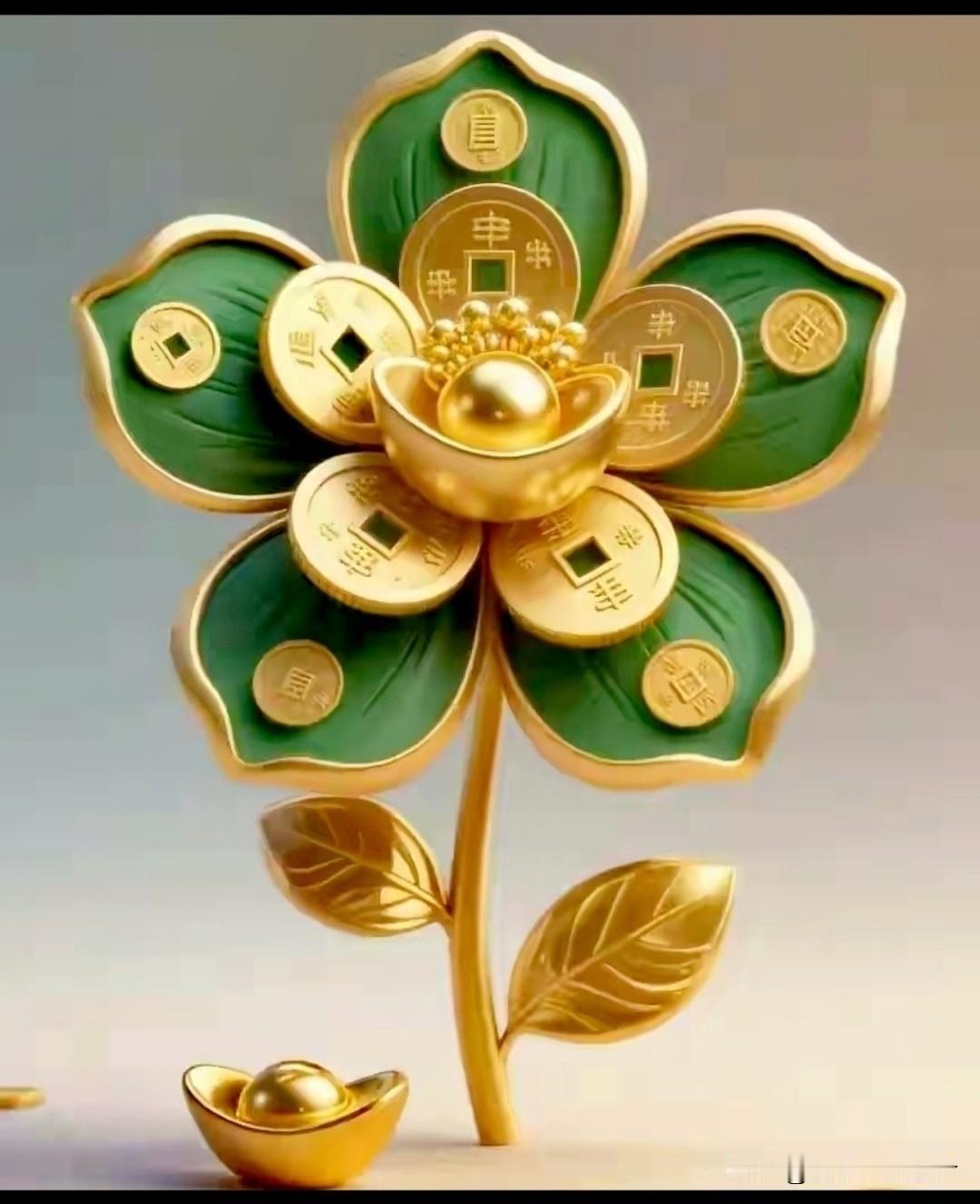 花开富贵，和气生财。