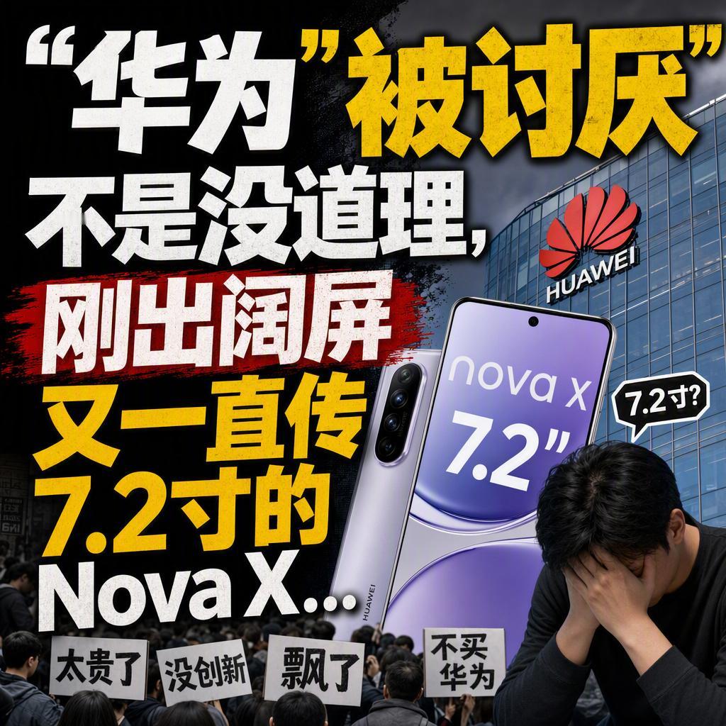 华为刚把阔屏市场炒热，转头又被曝要出7.2寸的Nova X，你说这操作气不气人？