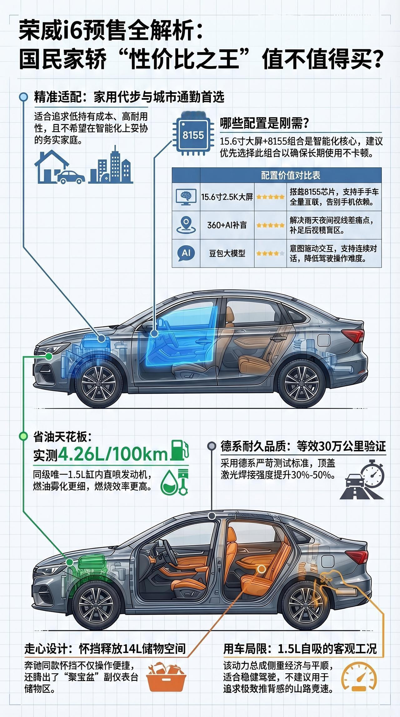 一图看新车 家轿 荣威i6 车圈已经癫成这样了