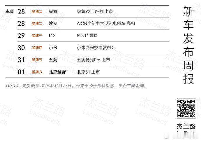 最后这几天，真正有看点的就是极氪9X 5座和小米澎程N90 技术发布会了 