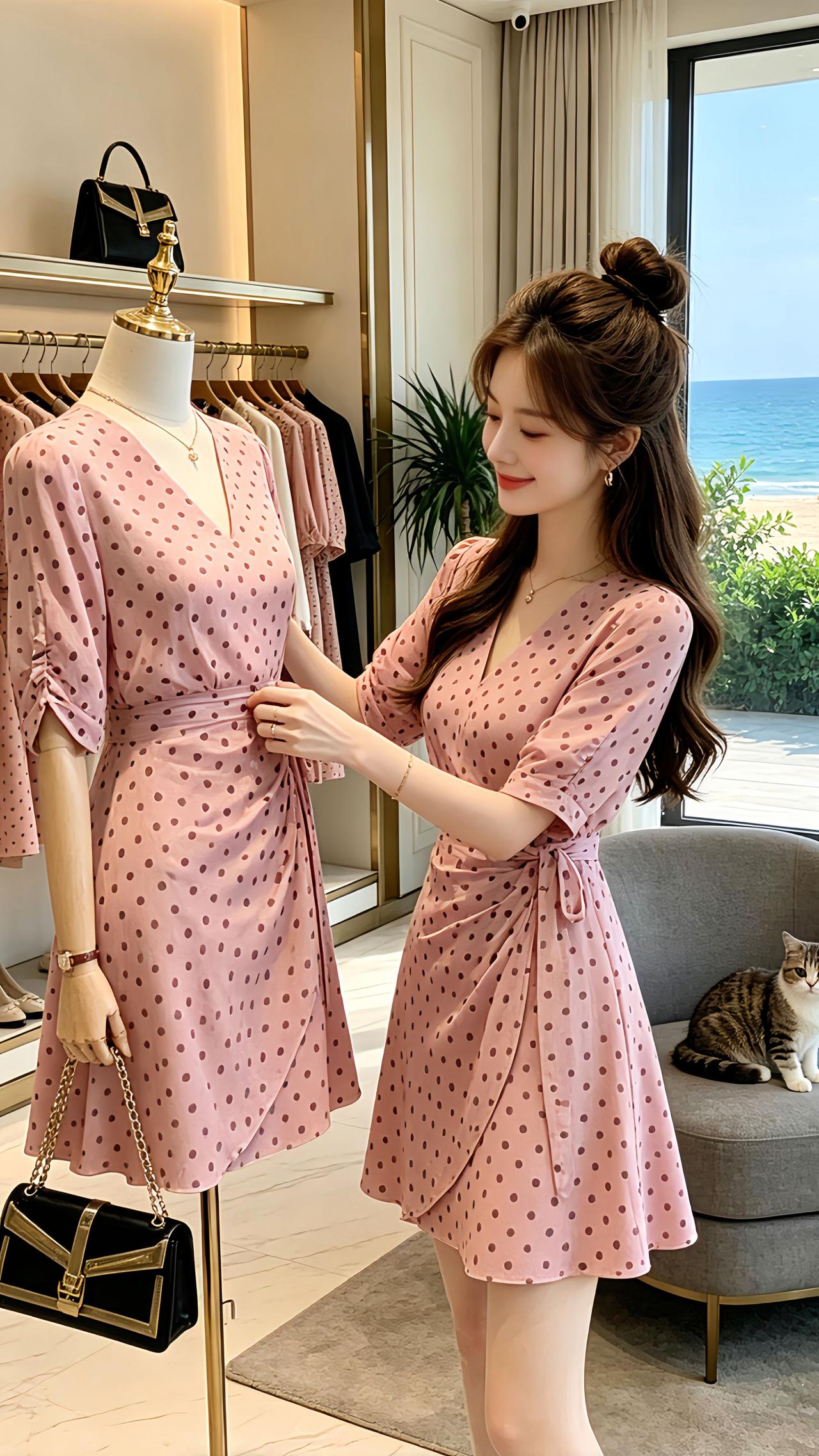精致女孩夏天少不了裙子 分享夏季韩系穿搭 穿美裙赴夏日之约 夏日穿搭连衣裙 谁穿