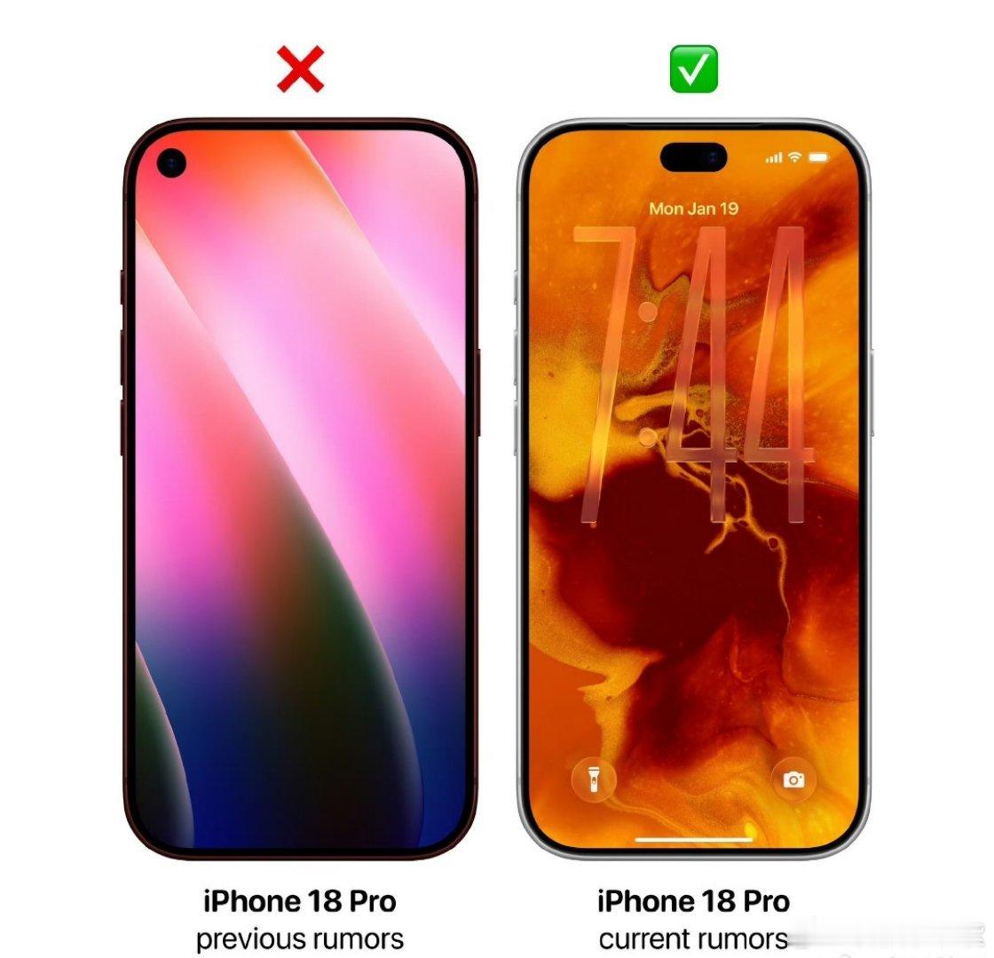 曝iPhone18Pro灵动岛居中并缩小就知道不太可能是左上角挖孔，居中缩小才符