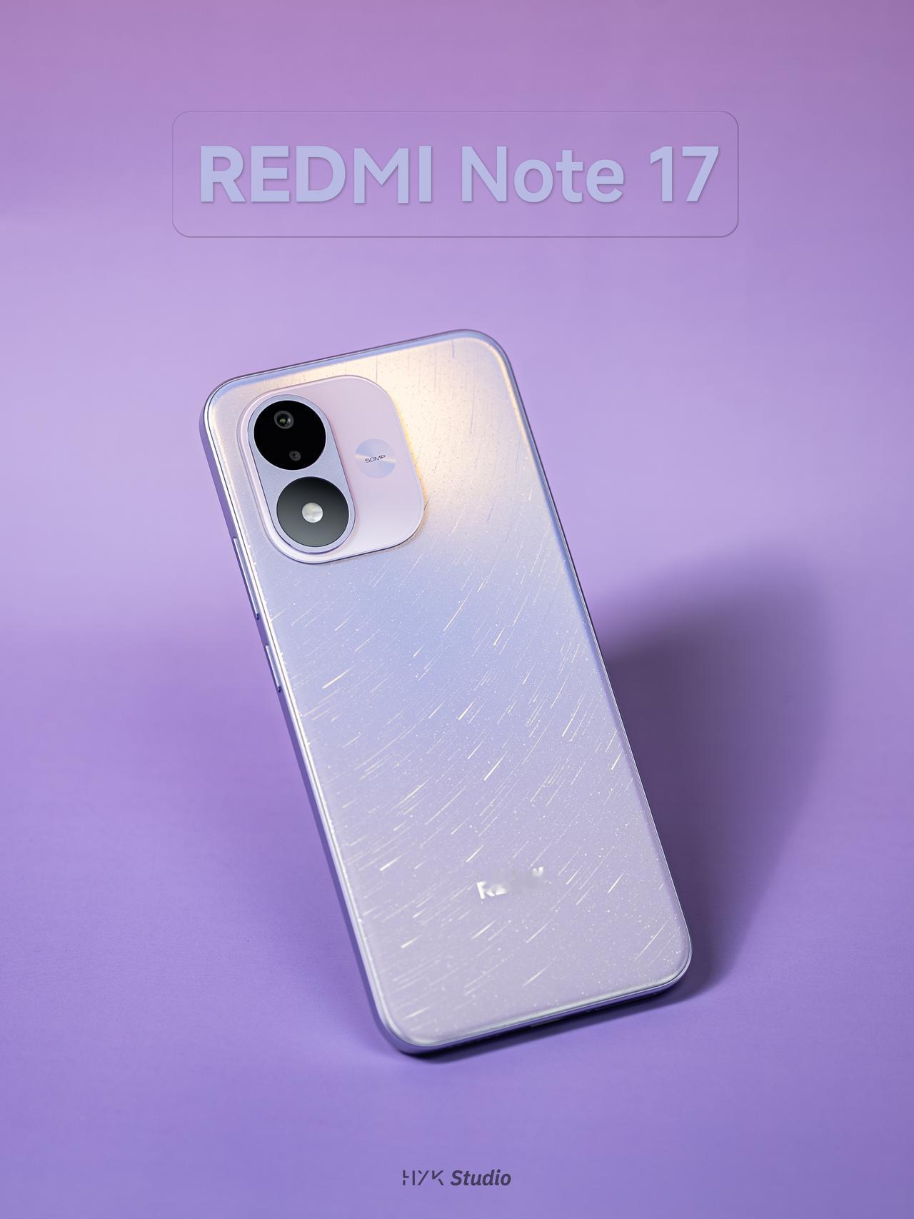 HYK图赏｜REDMI Note 17

「流星紫」，光线一转,背板上就跟有流星