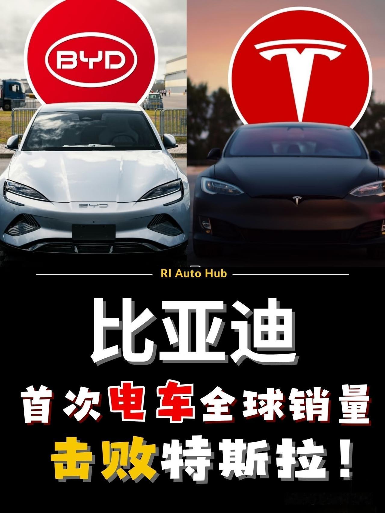 最新数据，特斯拉确实输给了比亚迪，失去了占据十年的全球电动车销冠宝座。这并非单一