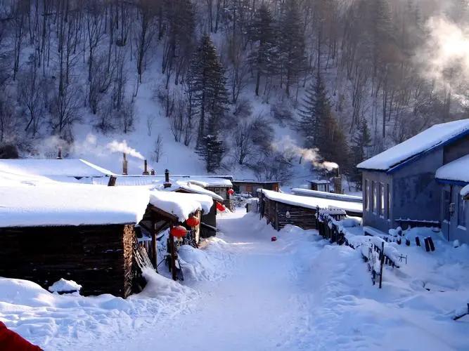 大雪覆盖，几间草屋
一切垃圾，全盖住了
空气冻住了，吸一口冷冷的空气，哇凉沁脾