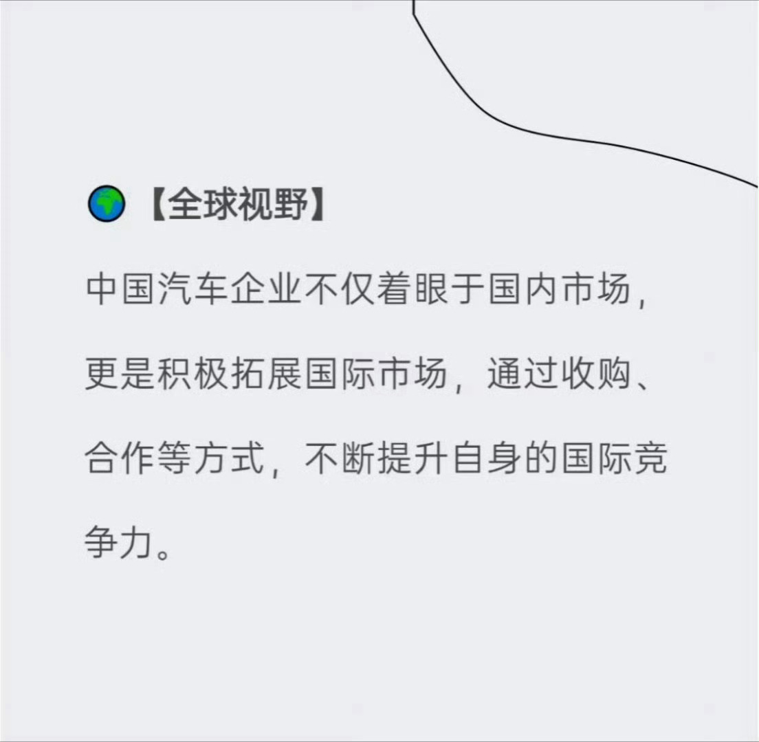中国汽车产业已经崛起，技术革新，政策扶持，全球视野加产业链完善。正像水均益所总结