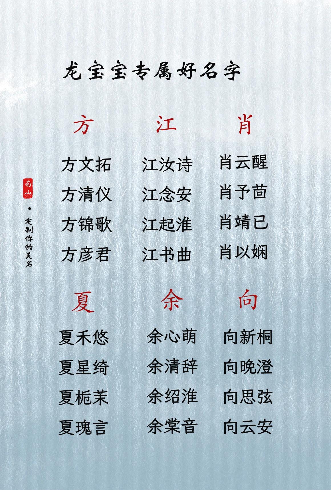 龙宝宝专属好名字，值得收藏的高分名字，念来声声动听#起名改名# #育儿经#