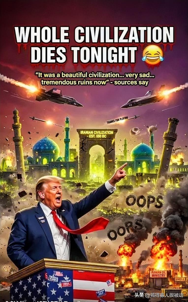 “今晚，整个文明将灭亡，而且永远无法复活。我不希望那样，但很可能会。”老特对波斯