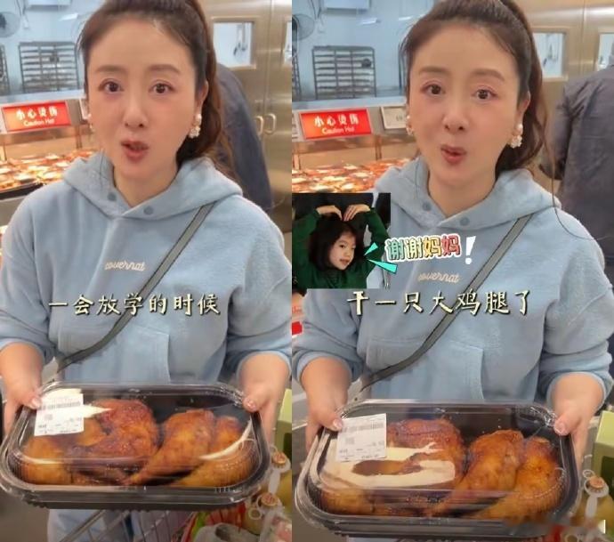 经超嫌小女儿年糕太瘦，狂给女儿吃肉增肥认真执行老公交代任务的小李琳短短几个月已经