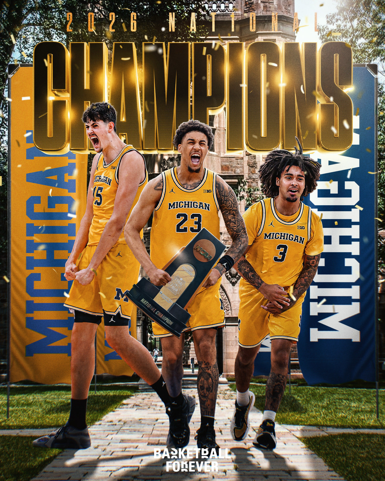 密歇根击败康涅狄格获得首个NCAA冠军🏆牛了个牛。NCAA疯狂三月