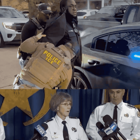 太抽象了：美国ICE特工逮捕非法移民警察！美国移民及海关执法局（ICE）刚刚逮捕