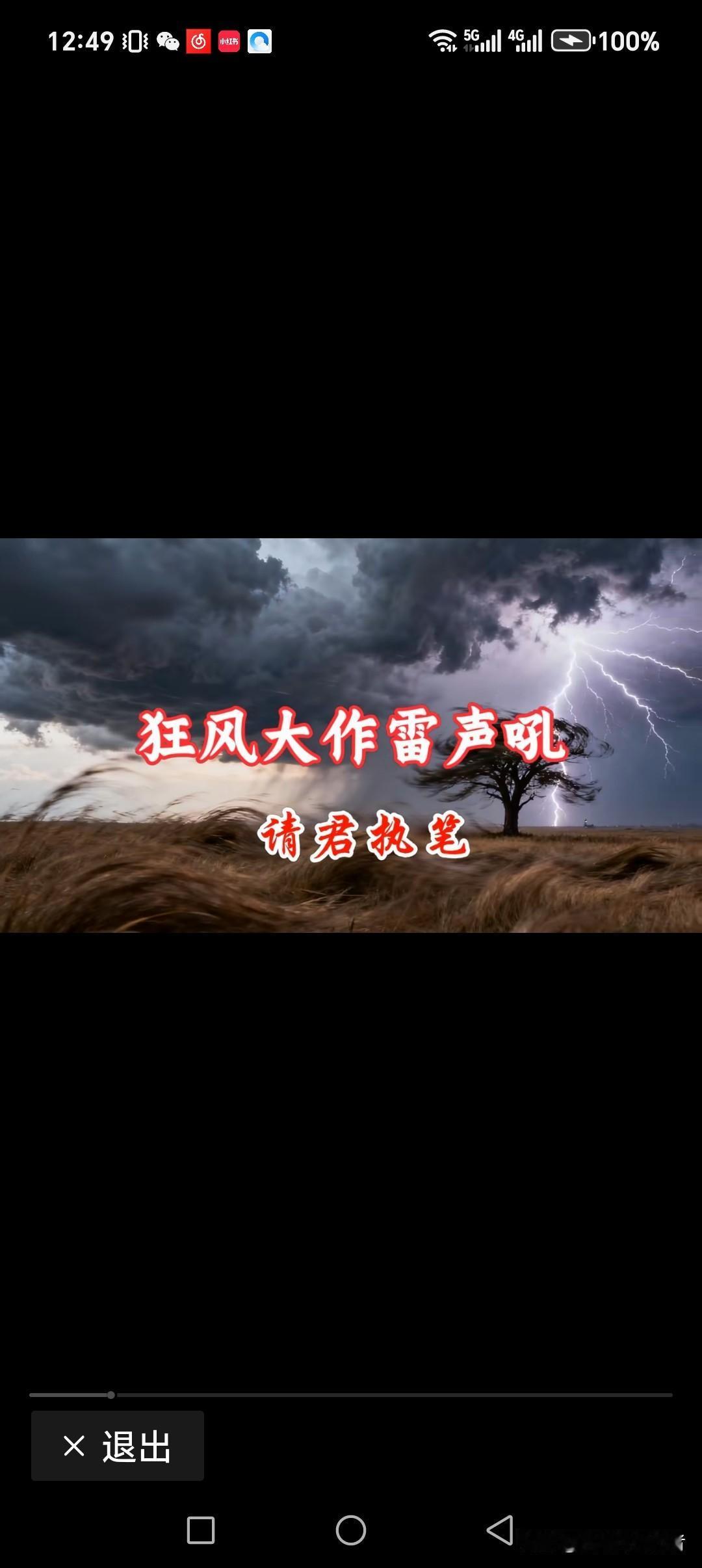 狂风大作雷声吼
细雨绵绵电光闪