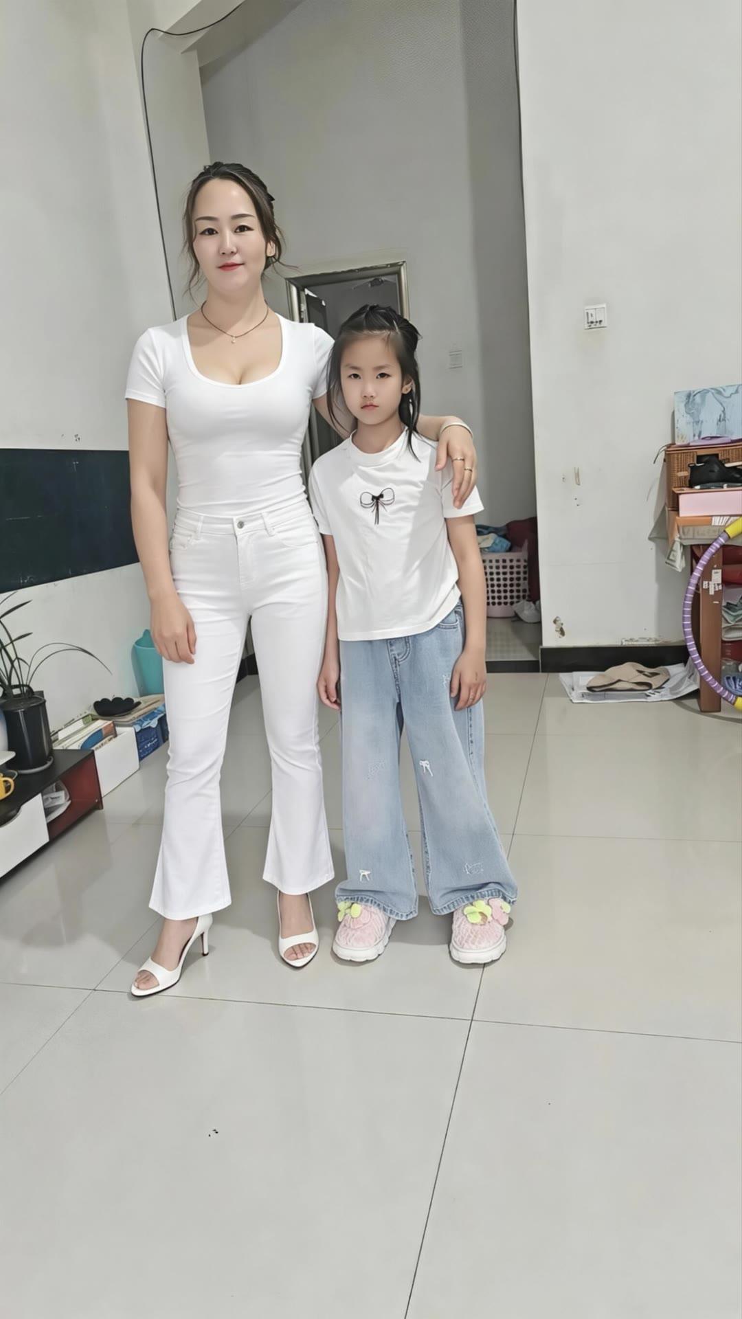 俩幸福母女合照