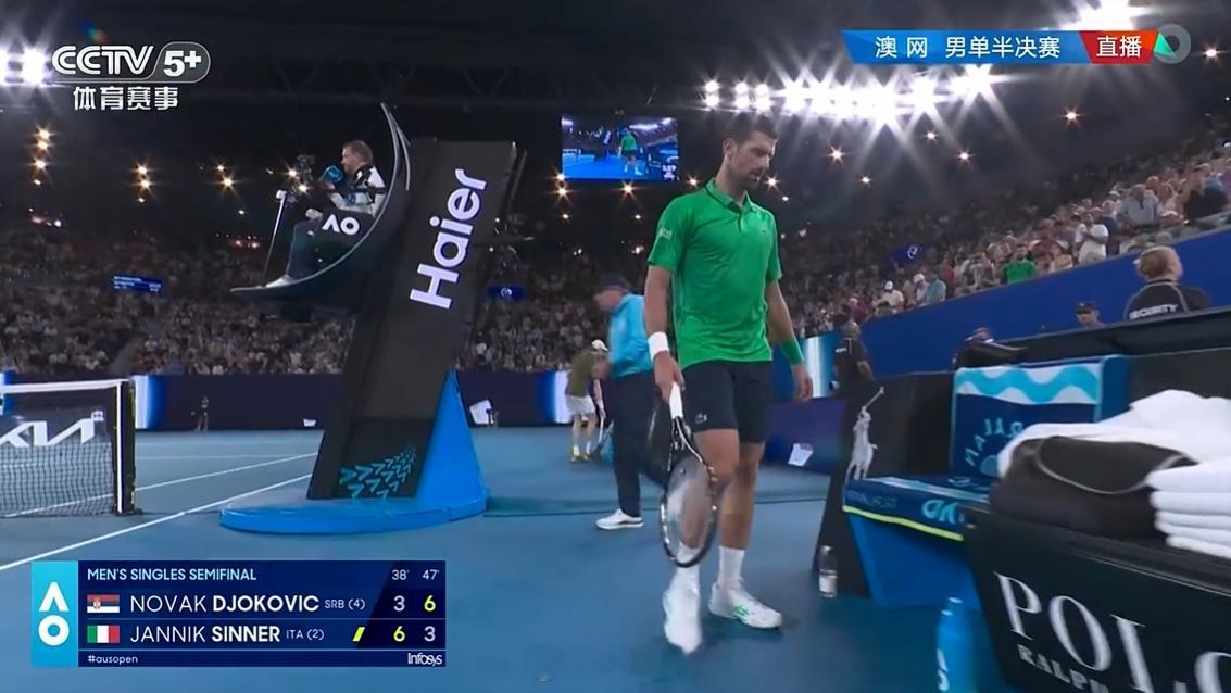 德鸡6-3拿下第二盘，大比分1-1，还有的打 德约科维奇vs辛纳