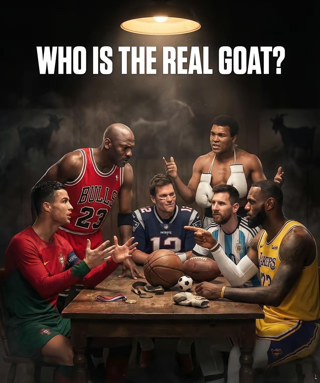 谁才是真正的goat？乔丹、阿里、布雷迪、梅西、C军、詹姆斯，这6人中，谁是各自