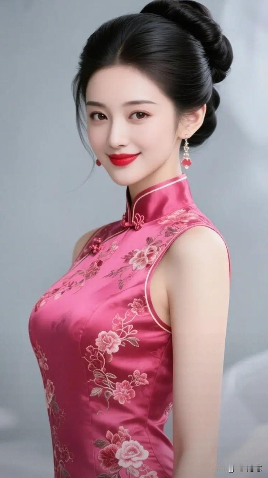 红妆美人，笑靥如花。