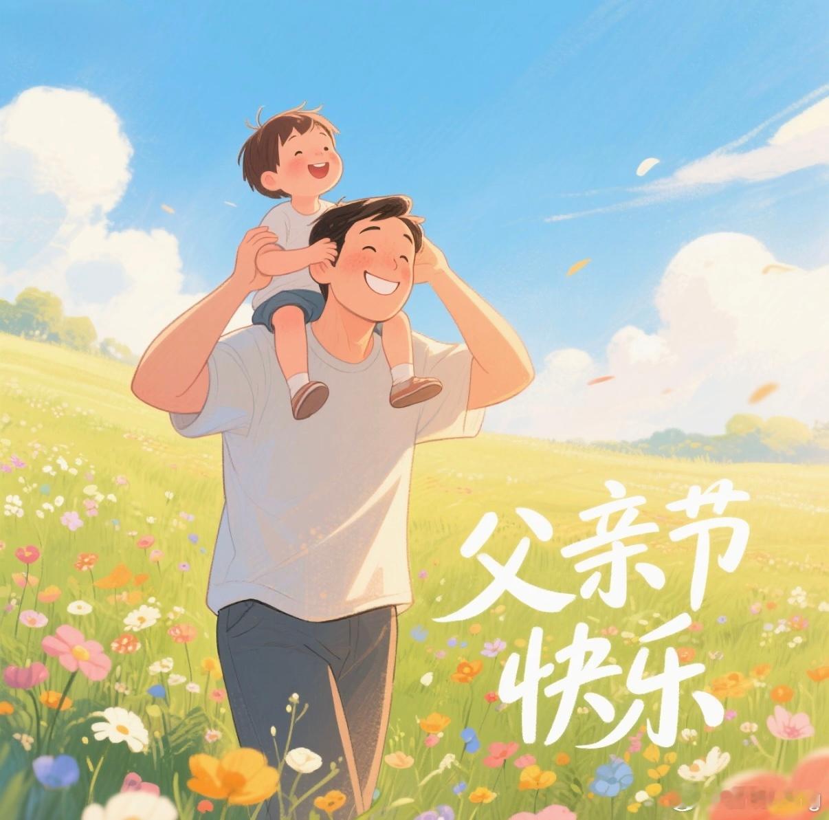 爱而不言，念而不语父亲们，节日快乐父亲节 ​​​