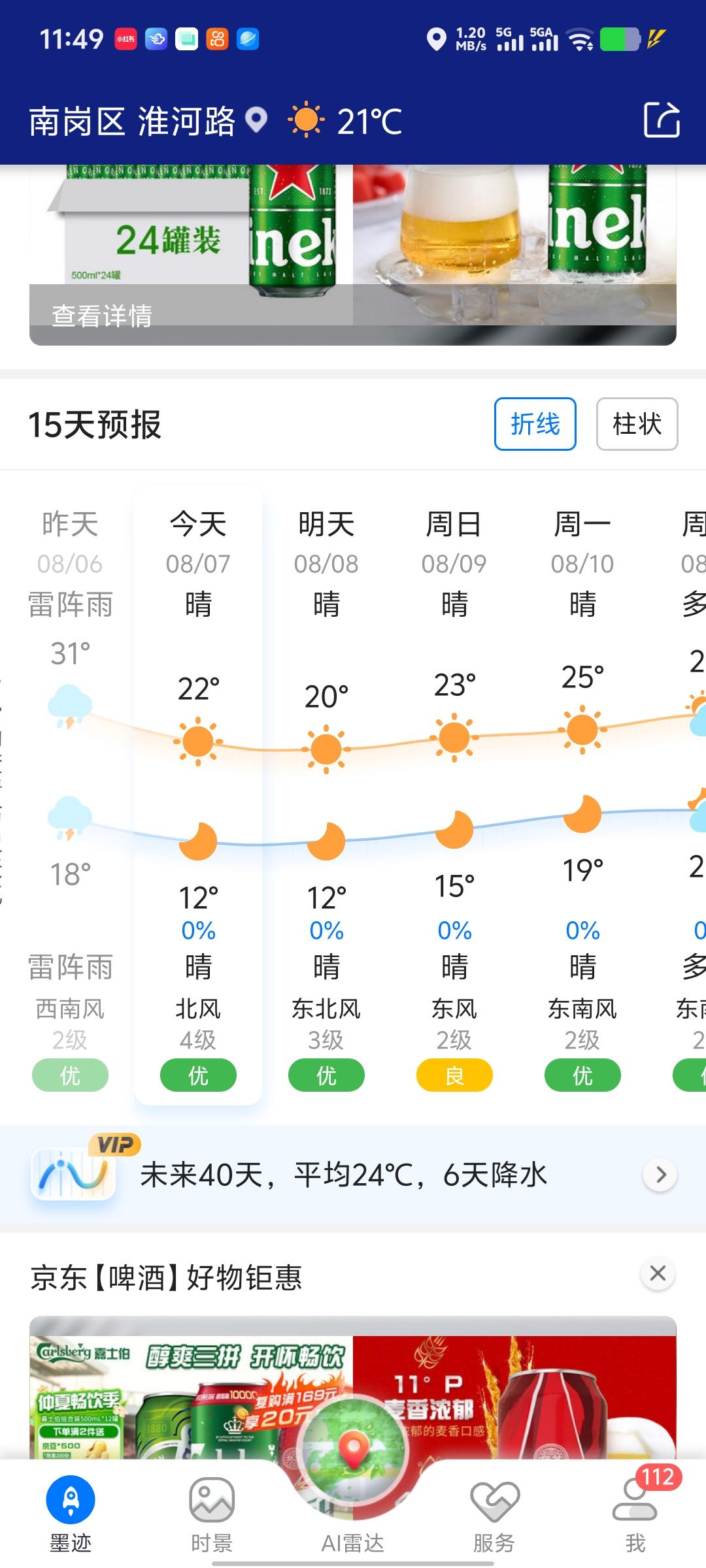 凉快凉快，凉的可是真快！昨天还三十多度，今晚变成了12度！今天出门，必须穿长衣长