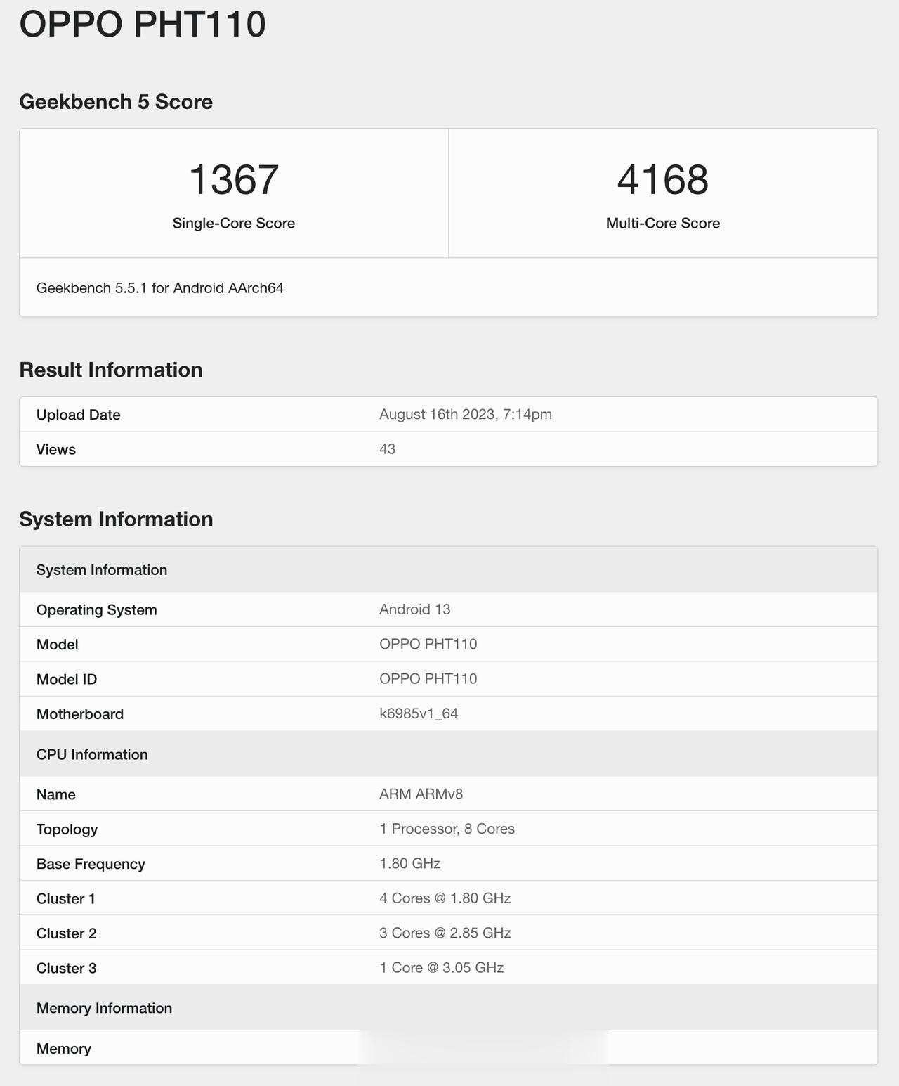 绿厂新款小折叠来了[呆无辜]
Geekbench 5单多核跑分1367/4168