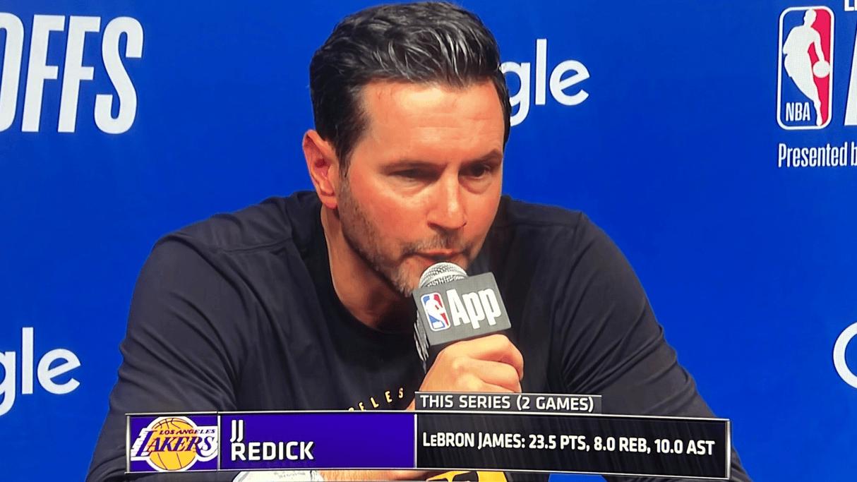 今日NBA季后赛G3，火箭（0）将对阵湖人（2）。

赛前JJ-雷迪克在接受记者