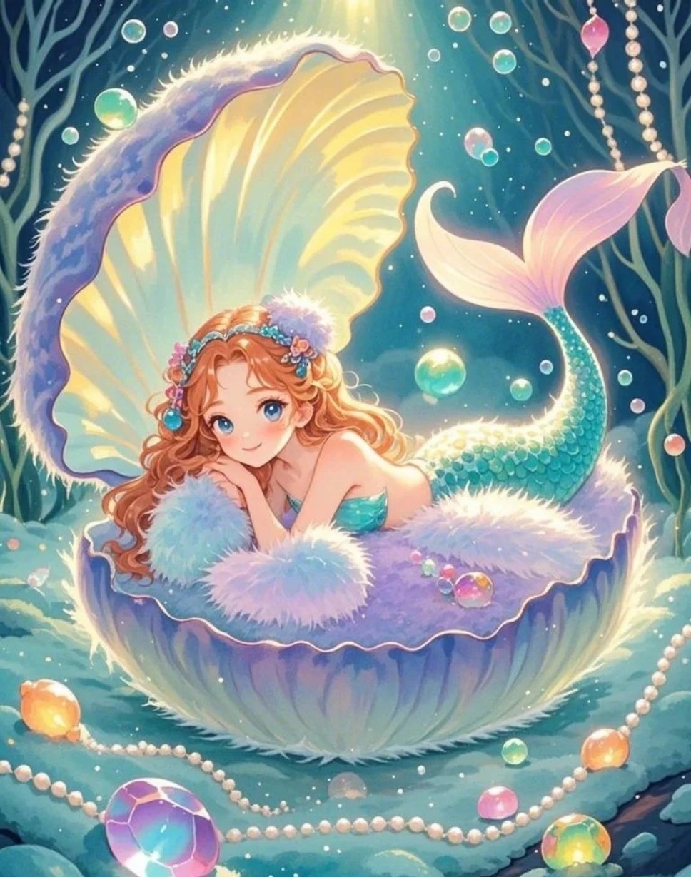 贝壳🐚里的小美人鱼公主～ 可爱动漫头像 