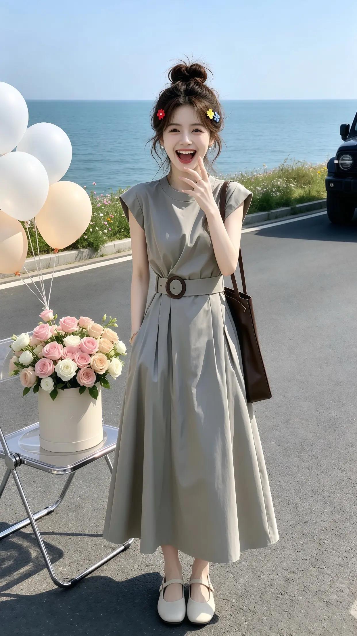 高阶松弛感穿搭 女生高级感穿搭指南 气质时尚无袖显瘦套装 优雅的连衣裙 显瘦又高