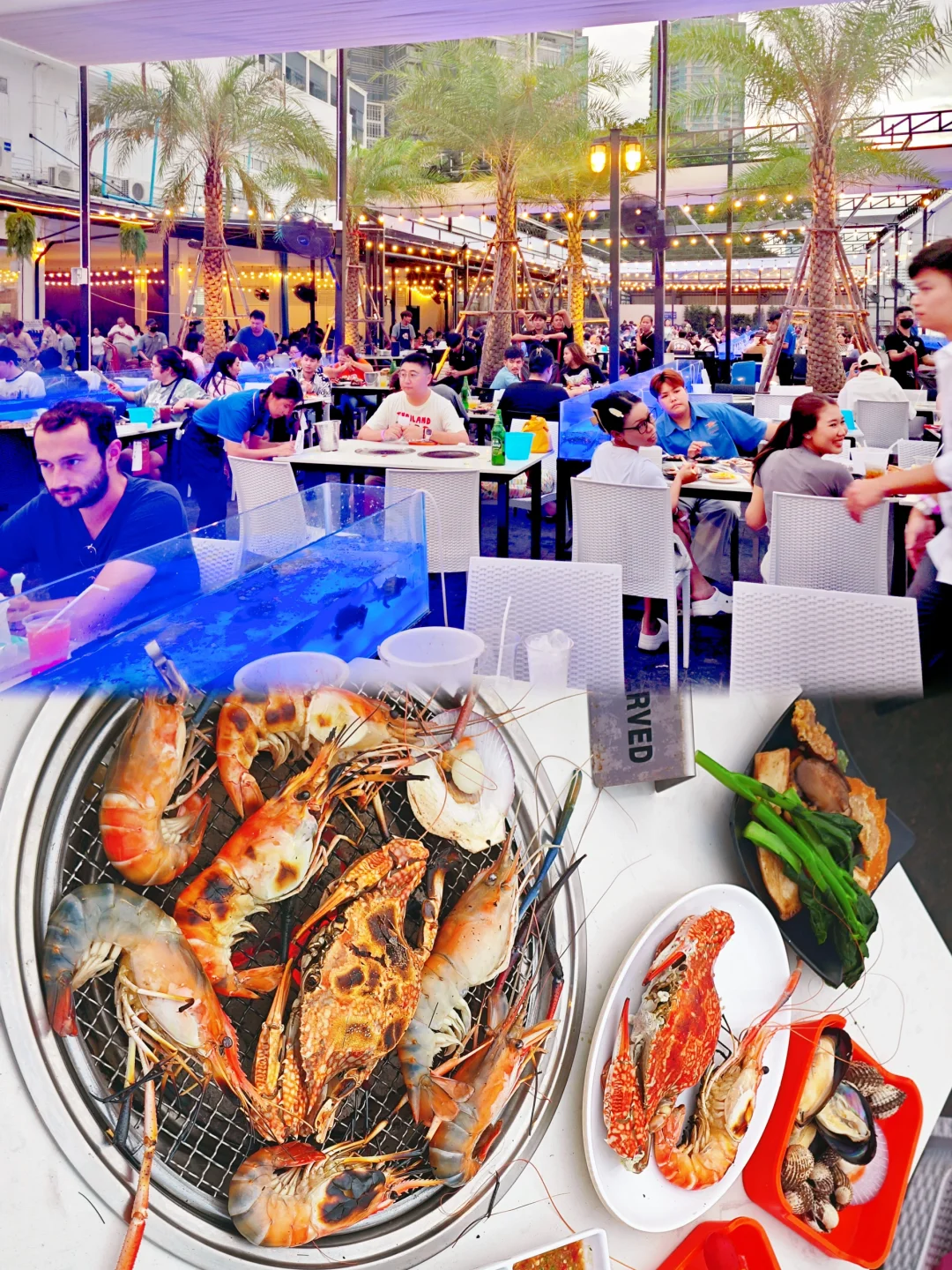 曼谷必冲的现捞海鲜自助 ！！