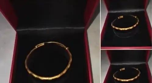 辽宁大连，男子早在2019年时，通过一二手平台买了一金手镯，下单前，他担心如果按