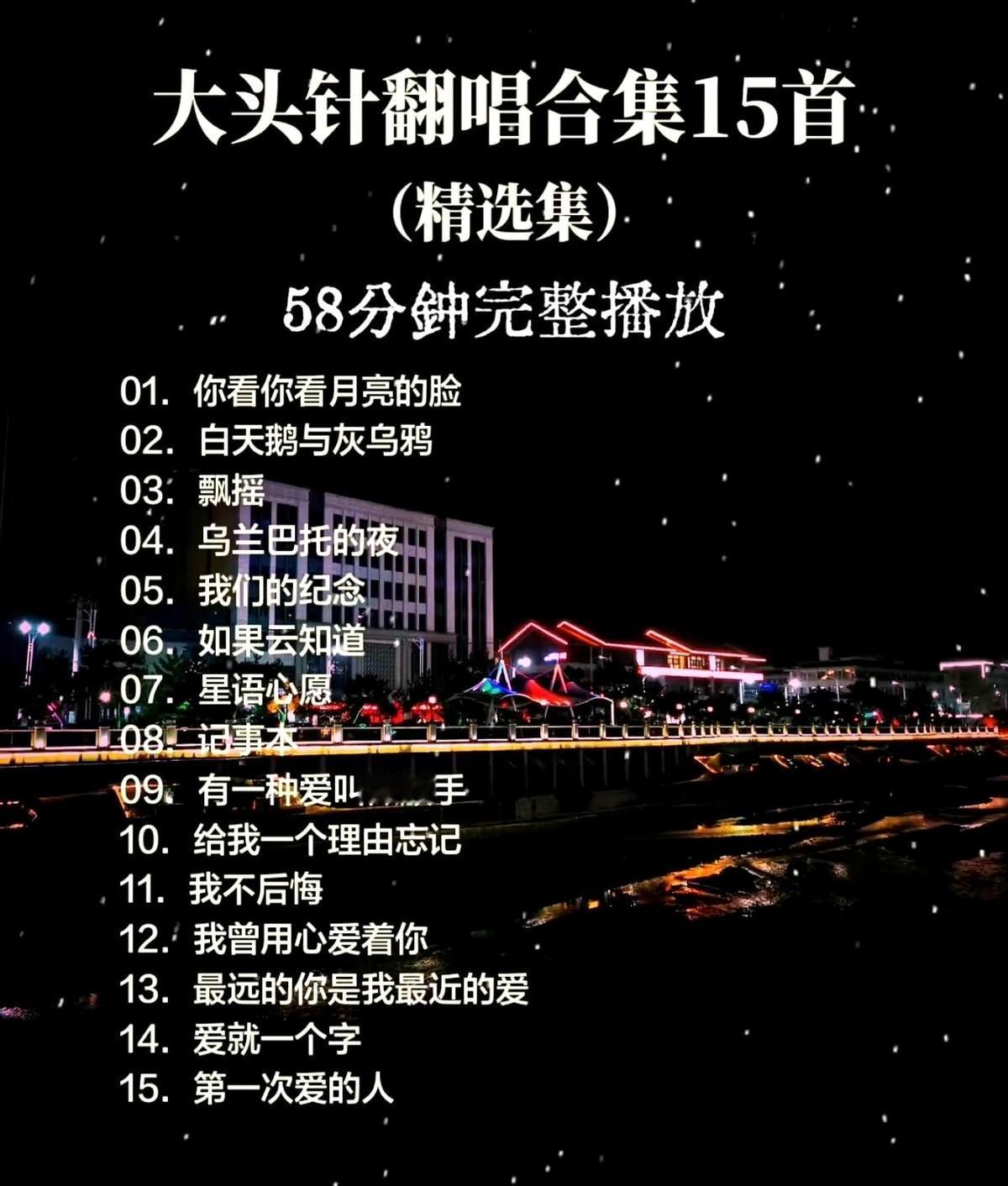 我第一次听那个叫“大头针”的歌手唱歌，鸡皮疙瘩都起来了。心想这哥们儿谁啊，也太牛