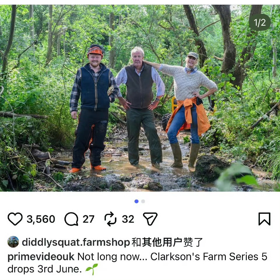 《克拉克森的农场》第五季将于6月3日播出，一年一度暴躁老汉 
