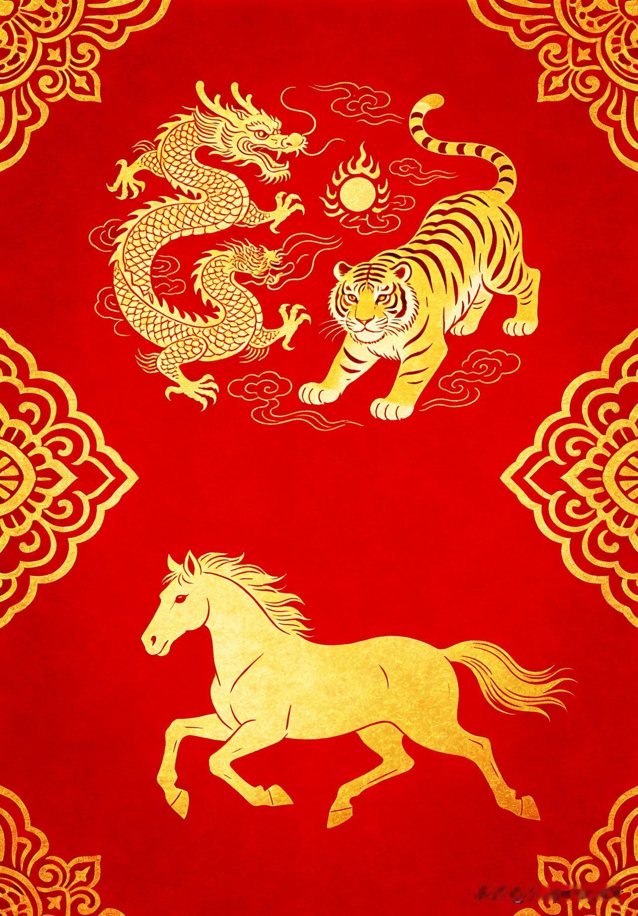 龙腾虎跃千门喜，
马到成功万象新。