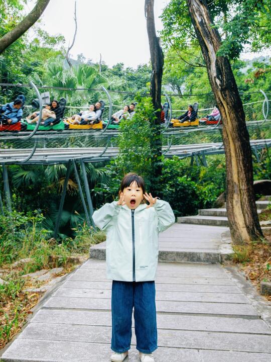 珠海景山公园🎢徒步上山滑道下山～超完美