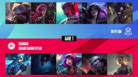  【OMG vs EDG 第一局】

MVP：OMG. Creme（永恩）
打着