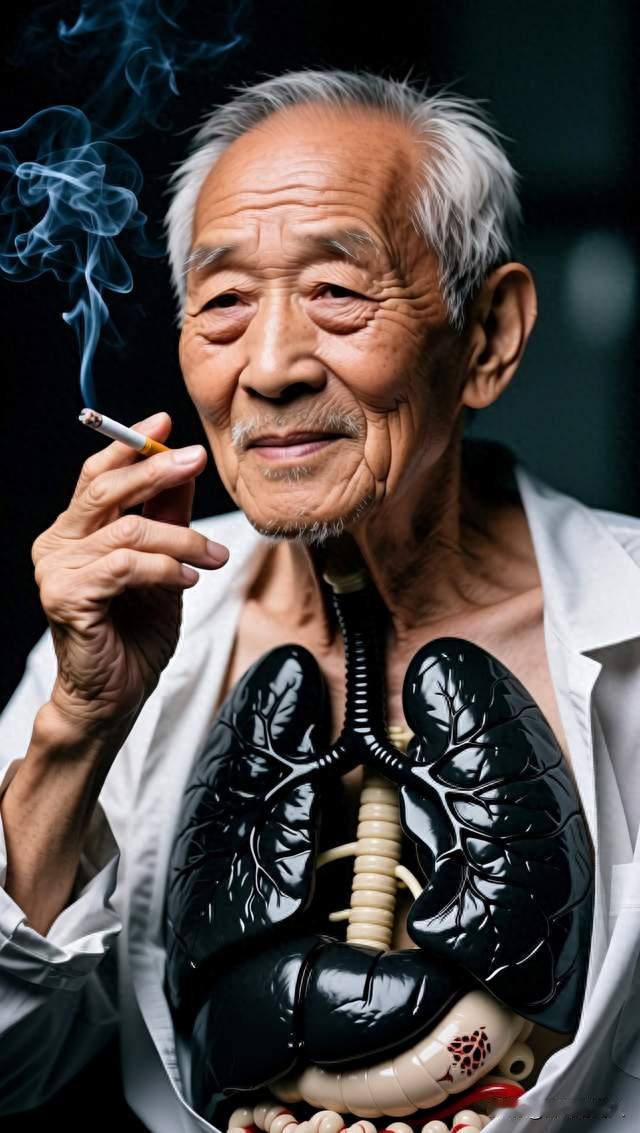 男子烟龄28年肺全黑确诊癌症：每一次点燃，都是生命的倒计时