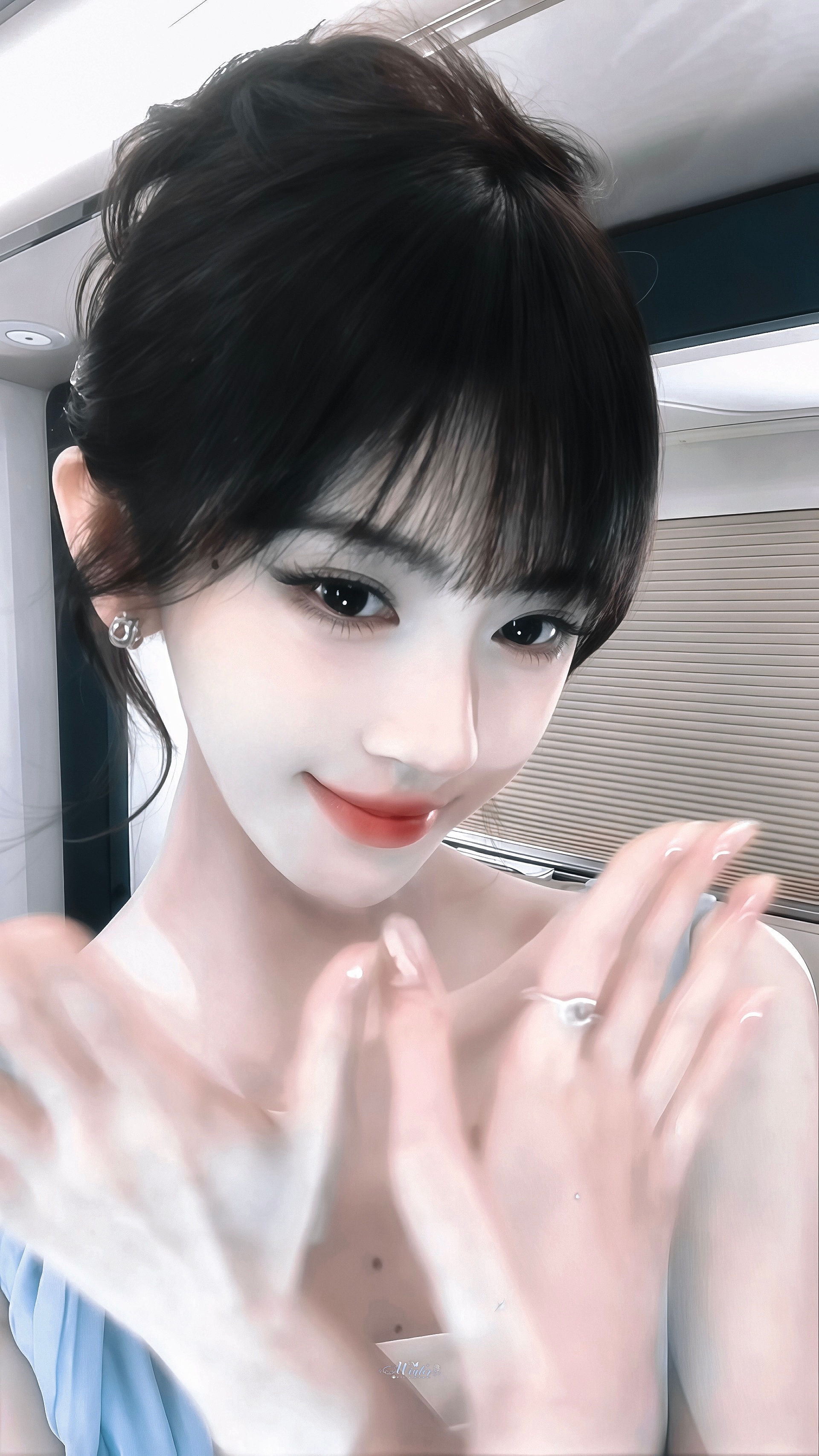 夏的第三十四秒鞠婧祎锁骨窝能装下珍珠项链 ​​​
