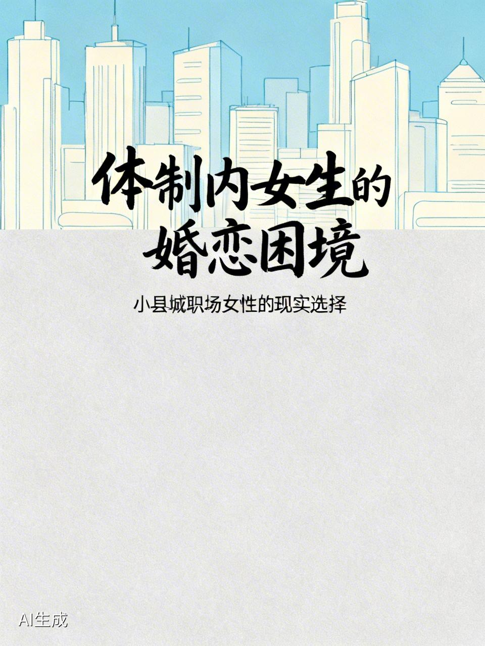 我有一个表姐，在小县城的体制内上班。
这些年我算是看明白了，在小地方，体制内的姑