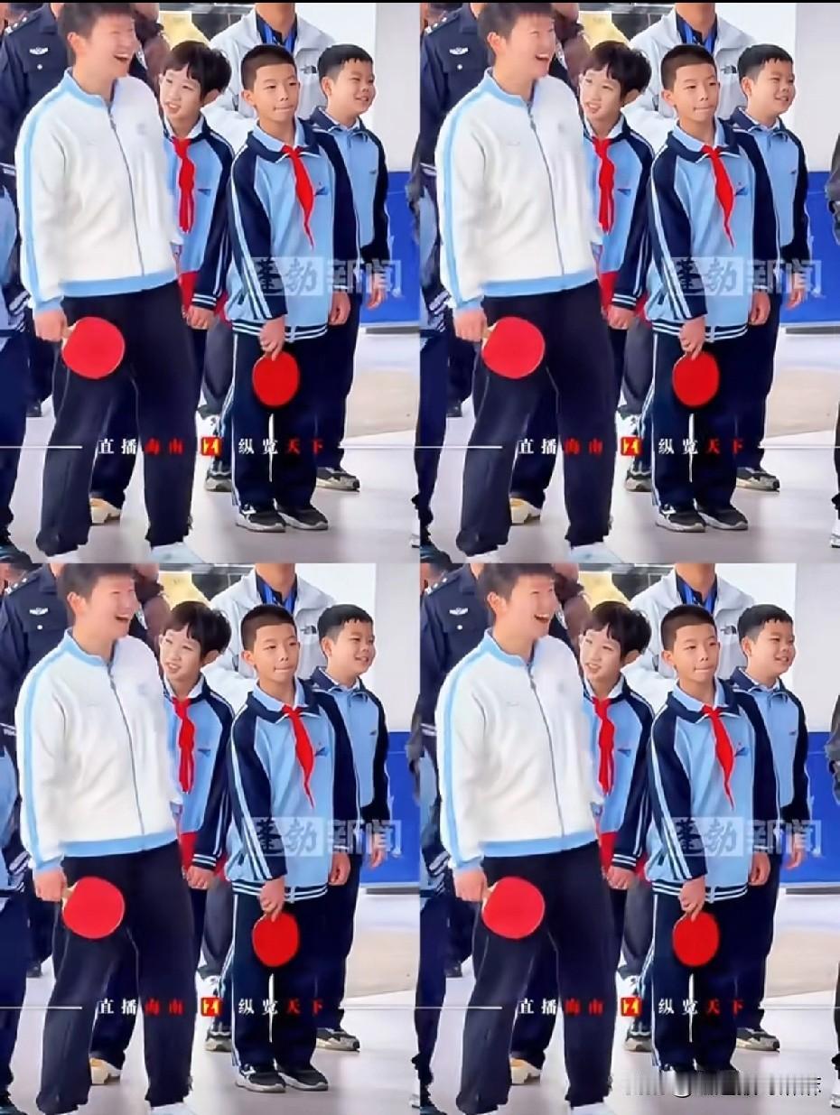 果然国乒先去海南，除了适应场地，还有公益活动要参加！

2月2日，国乒在海口同步