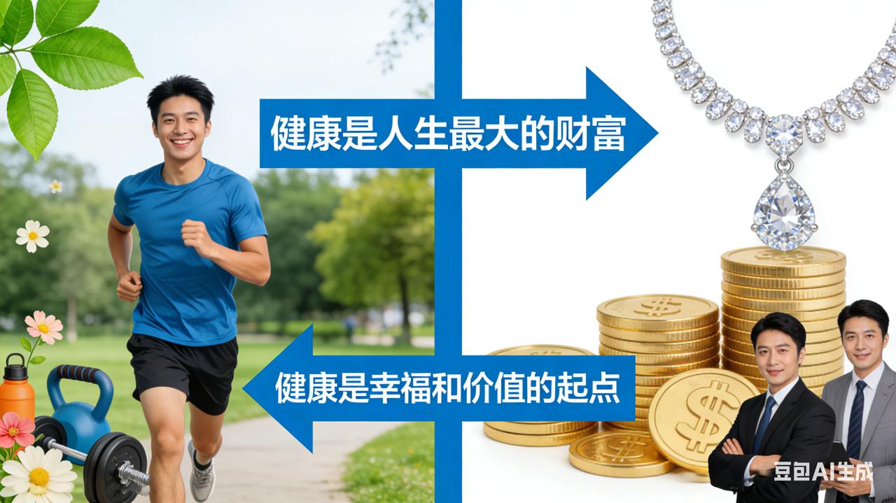 健康无法用金钱购买，失去后才知其珍贵。保持身心健康，我们才有精力追逐梦想、陪伴家