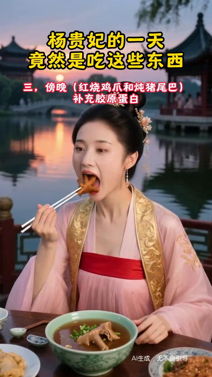 杨贵妃的一天竟然是吃这些东西。
·一，中午(燕窝粥和红烧鲫鱼)，解馋而不腻。
·