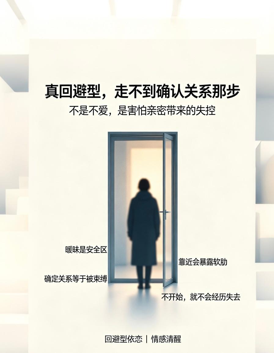 真回避型走不到确认关系那步

真回避型，大多永远跨不过确认关系这道坎

和回避拉