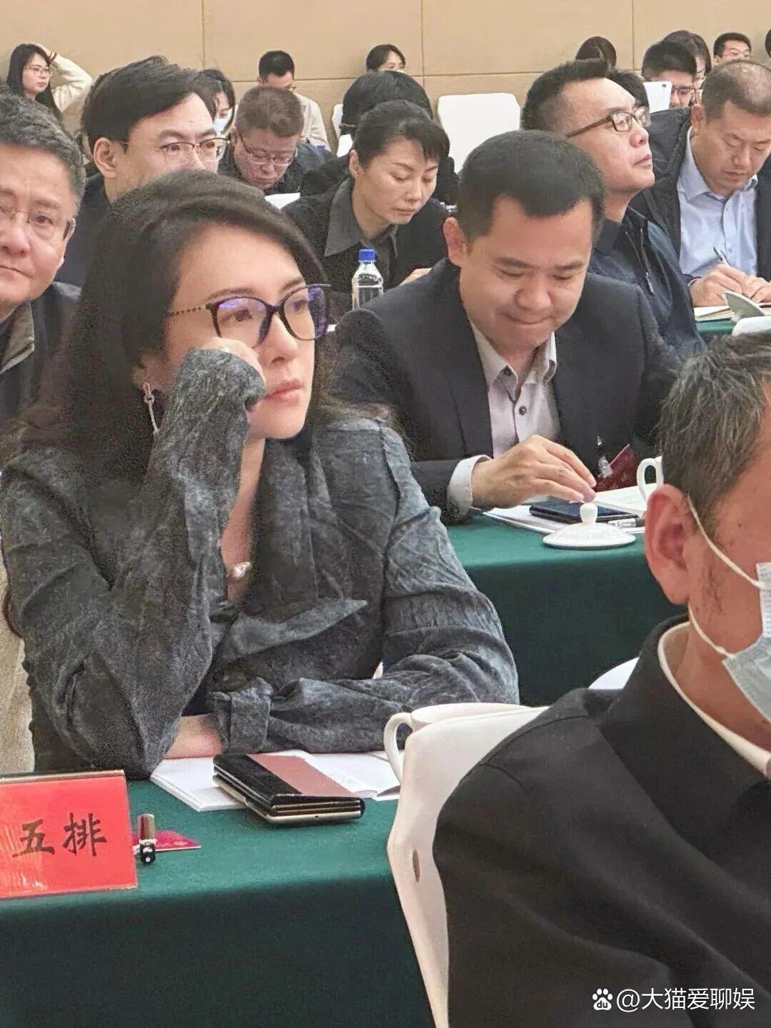 章子怡素颜开会照曝光，无美颜无滤镜下的真实状态超抗打，素颜依旧气质出众！ 